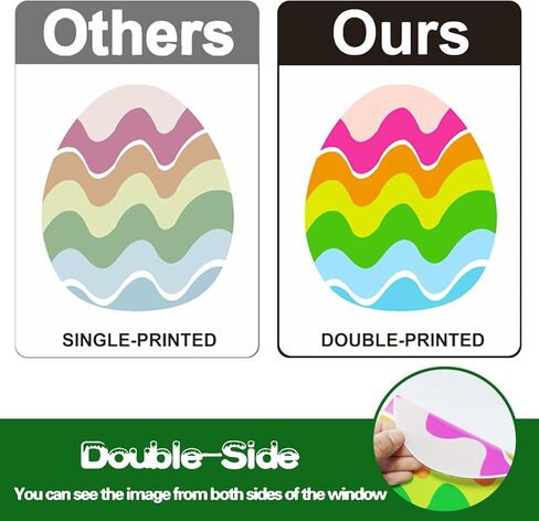 Spring Easter Window Clings for Glass Windows Extra Large Easter Eggs Window Decorations Home School Office in Saudi Arabia