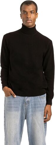 Daily Men’s Turtleneck Sweater – Essential Line, 90% Wool 10% Cashmere Pullover, Lightweight Classic Knit in Saudi Arabia