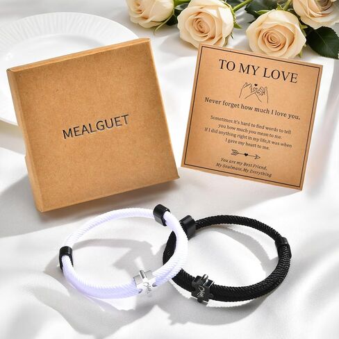 Couple Bracelets for Him Her : To My Love His Hers Pinky Promise Matching Black White Rope Bracelet Set for Men Women Boyfriend Girlfriend Husband Wife, Romantic Gifts for Valentine Anniversary in Saudi Arabia