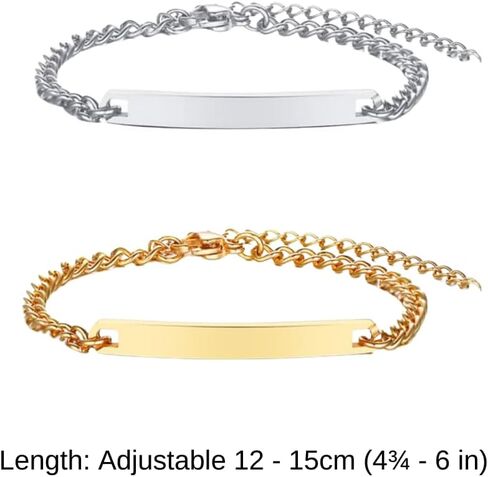 Adjustable Baby Name Bracelet, 925 Sterling Silver or Stainless Steel Personalized Bracelet, Customized Bracelet, Personalized Gift (Chain) in Saudi Arabia
