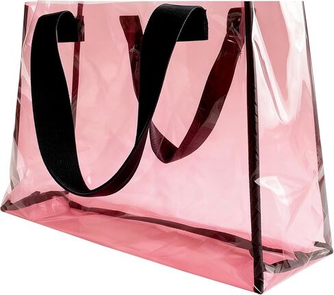 حقيبة حمل كبيرة شفافة - متعددة الاستخدامات، مقاومة للماء، مقاومة للبقع، حقيبة كتف شفافة، حقيبة كتف للعمل in Kuwait