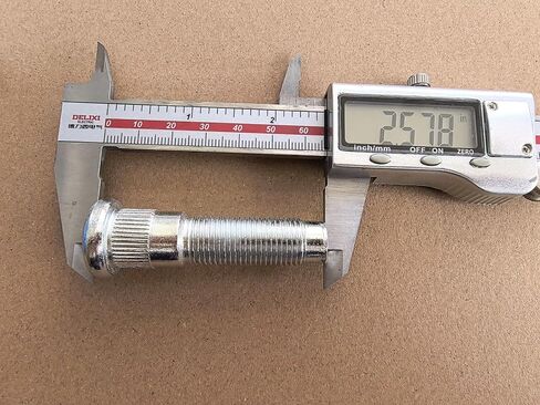 8 قطع 610-389 9/16-18 مسامير عجلة مسننة - 0.666 بوصة، عقدة، 2.34 بوصة. الطول متوافق مع 1994-1999 دودج رام 2500 بيك اب، 1999-2003 رام 2500 3500 فان 8 عجلات in Saudi Arabia