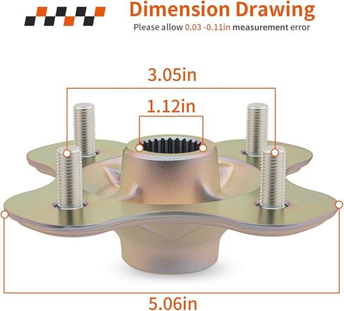 Rear Wheel Hub for Yamaha Big Bear Wolverine Moto-4 Kodiak 350 400 YFM350 YFM400 Timberwolf Bear Tracker 250 YFM250 YFB250 1987-2006 2HR-25383-01-00 in Saudi Arabia