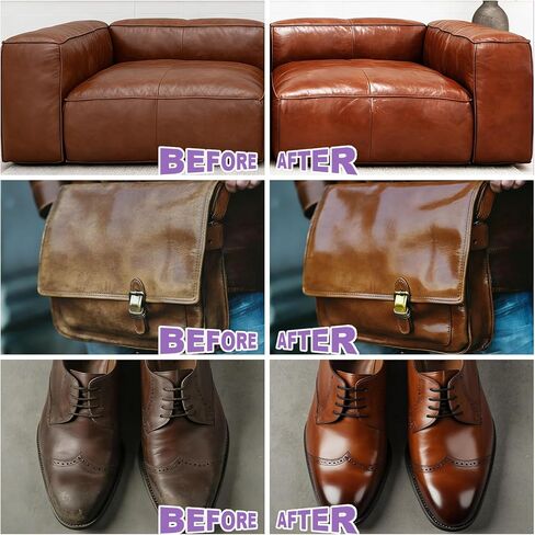 منظف ​​ومرطب الجلود - ينظف ويغذي ويعيد ويحافظ على الجلد، مصنوع لجميع العناصر الجلدية، بما في ذلك حقائب اليد والسترات والأحذية طويلة الرقبة والأثاث والأريكة والديكورات الداخلية للسيارات ومعدات الفروسية والمزيد in Kuwait