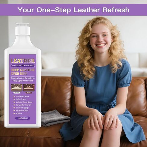 منظف ​​ومرطب الجلود - ينظف ويغذي ويعيد ويحافظ على الجلد، مصنوع لجميع العناصر الجلدية، بما في ذلك حقائب اليد والسترات والأحذية طويلة الرقبة والأثاث والأريكة والديكورات الداخلية للسيارات ومعدات الفروسية والمزيد in Kuwait