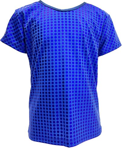 Kids Girls Boys Shiny T-Shirt Short Sleeves Hip Hop Jazz Dance Performance Festival Party Loose Top Shirt Blouse in Saudi Arabia