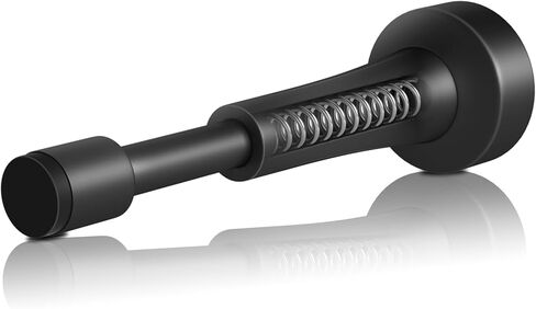 قطعتان من سدادات الأبواب السوداء غير اللامعة للجدار - سدادة باب زنبركية مقاس 4.33 بوصة لأسفل الباب، سدادة باب من الألومنيوم مع طرف من السيليكون، براغي وتركيب لاصق in Kuwait