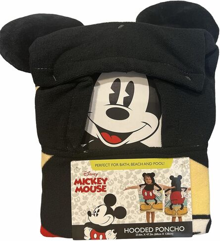 Disney Mickey Mouse Kids Bath/Beach/Pool Hooded Poncho in Saudi Arabia