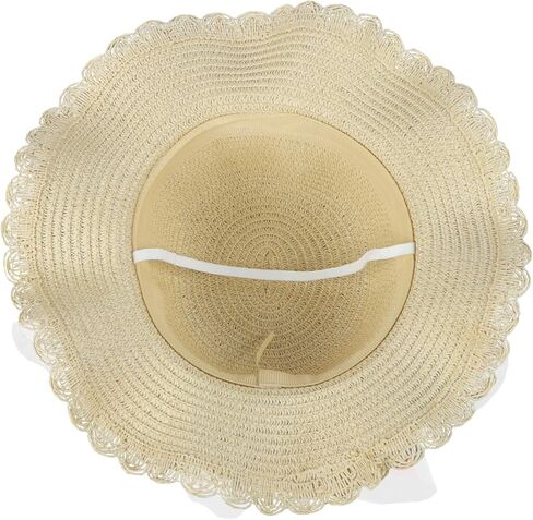 Little Girl Breathable Summer Straw Hat Cute Cherry Lace Bowknot Sun Hats Kids Floppy Beach Cap Wide Brim Sun Visor in Saudi Arabia