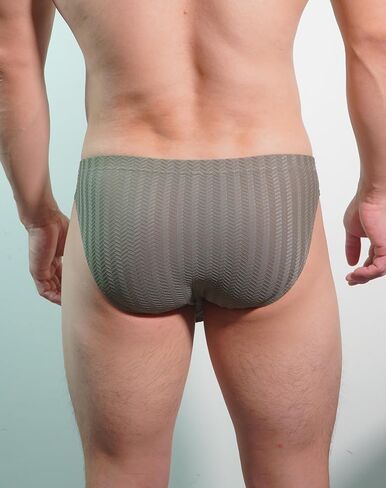 WINDAY Men's Lace Silk Low Rise Bikini Briefs Soft Moisture Wicking Underwear in Saudi Arabia
