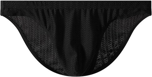 WINDAY Men's Lace Silk Low Rise Bikini Briefs Soft Moisture Wicking Underwear in Saudi Arabia