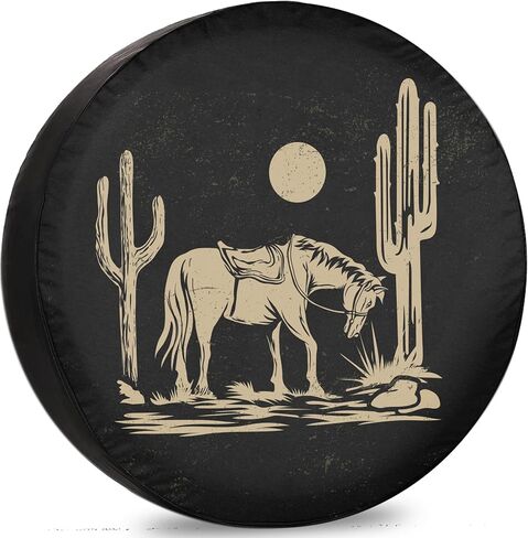 RV غطاء الإطار الاحتياطي غرب تكساس الحصان مانعة لتسرب الماء والغبار العالمي لمقطورة SUV فان مخيم السفر مقطورة 12 "13" 14 "15" 16 "17 بوصة in Kuwait