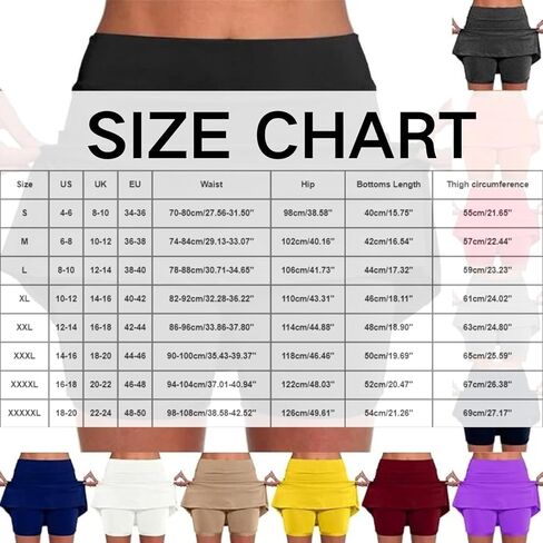 Skorts for Women with Pockets Casual Summer Cute Stretch Tummy Control High Waisted Skirts with Shorts Underneath in Kuwait