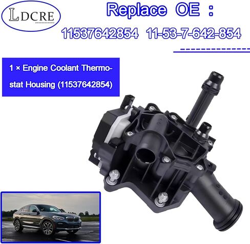 Engine Coolant Thermostat Housing – Replaces 11537642854, 11-53-7-642-854 – Compatible with BMW 340i, 440i, 540i, 740i, M240i, X3, X4 (B58 3.0L, 2016-2021) – Heat Management Module in Saudi Arabia