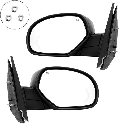 استبدال مرايا السحب لـ 2007-2014 شيفروليه سيلفرادو جي إم سي سييرا 1500 2007-2012 كاديلاك إسكاليد شيفروليه تاهو مع زوج مرايا ساخنة بإشارة الانعطاف in Kuwait