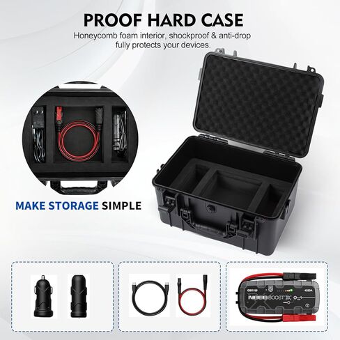 Protection Case Compatible with NOCO Boost X GBX155: 4250A/Boost GB150: 3000A UltraSafe Jump Starter, Comes with storage space below Portable Carrying Case for Car Battery Booster in Kuwait