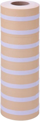 Buff Brown with No Tamper Proof Slits Labels to fit XL Pro® 2 Price Guns 16 Pack (Free Ink Roll Included) in Saudi Arabia