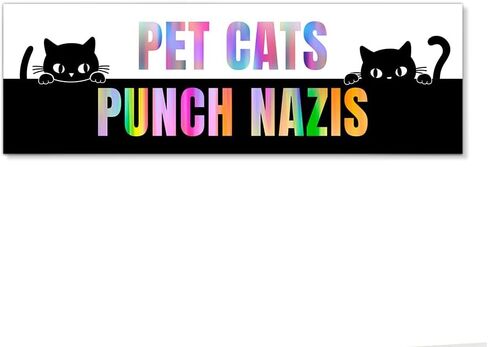 Pet Cats Funny Car Magnet Sticker, Waterproof Bumper Magnets for Cats Lover, Cute Equal Rights Bumper Sticker for Cars, Cat Car Accessories, Driving Gifts for Pet Owner New Driver Friend in Saudi Arabia