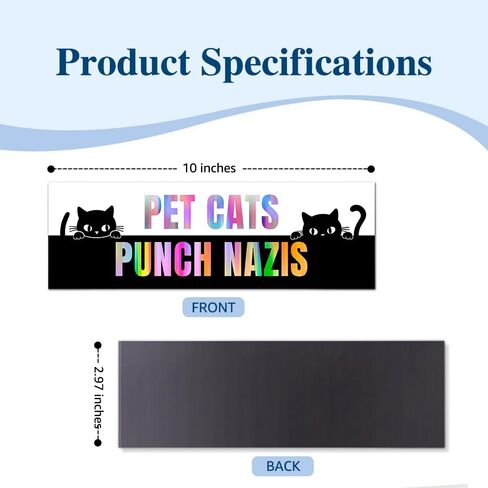 Pet Cats Funny Car Magnet Sticker, Waterproof Bumper Magnets for Cats Lover, Cute Equal Rights Bumper Sticker for Cars, Cat Car Accessories, Driving Gifts for Pet Owner New Driver Friend in Saudi Arabia