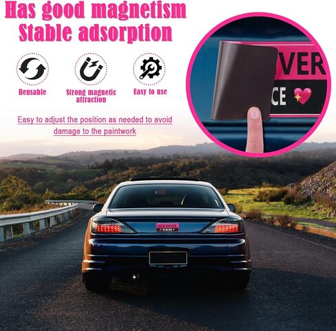3PCS Student Driver Magnet for Car with Reflective Design,Funny Student Driver Sticker Magnet for Car to Alert Other Drivers,Reusable New Drivers Sticker Magnets for Cars (New Driver 2) in Saudi Arabia