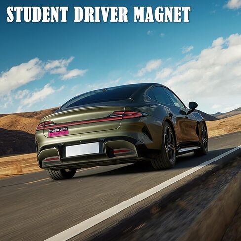 3PCS Student Driver Magnet for Car with Reflective Design,Funny Student Driver Sticker Magnet for Car to Alert Other Drivers,Reusable New Drivers Sticker Magnets for Cars (New Driver 2) in Saudi Arabia