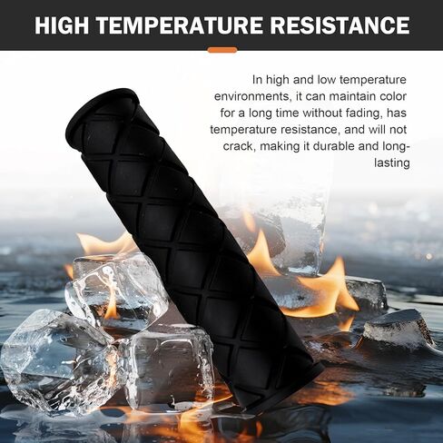 WZP 2PCS Motorcycle Hand Grips, Non-Slip Rubber Motorbike Thruster Grip, Soft Comfortable Handlebar Grips for 7/8" 22mm/24mm Handles, Universal for Motocross Scooter Dirt Bike ATV (Black) in Saudi Arabia