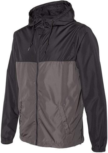 Independent Trading Co. Lightweight Windbreaker Zip Jacket L Black/ Graphite in Saudi Arabia