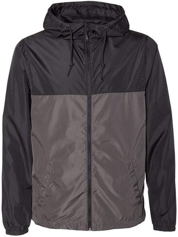 Independent Trading Co. Lightweight Windbreaker Zip Jacket L Black/ Graphite in Saudi Arabia
