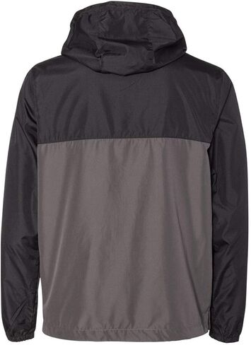 Independent Trading Co. Lightweight Windbreaker Zip Jacket L Black/ Graphite in Saudi Arabia