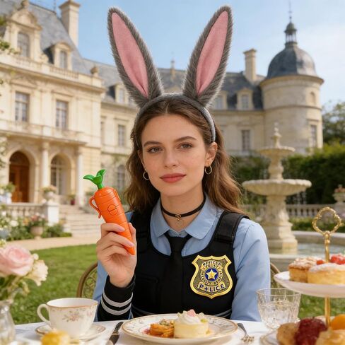 آذان الأرنب، زي أرنب عيد الفصح للبالغين، مجموعة أزياء الهالوين مكونة من 3 قطع مع عصابة رأس آذان أرنب، وشارة، وقلم جزر، زي أرنب لفستان الهالوين، ومستلزمات الحفلات التنكرية، واحتفالات العطلات in Kuwait