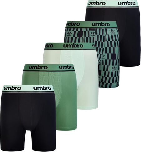 Umbro Performance Boxer Briefs for Men Pack of 6 - Breathable Comfortable Mens Boxer Briefs, Moisture Wicking Mens Underwear (US, Alpha, Small, Regular, Regular, Black/Royal/Vermillion) in Saudi Arabia