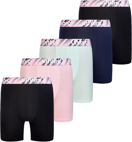 Umbro Performance Boxer Briefs for Men Pack of 6 - Breathable Comfortable Mens Boxer Briefs, Moisture Wicking Mens Underwear (US, Alpha, Small, Regular, Regular, Black/Royal/Vermillion) in Saudi Arabia
