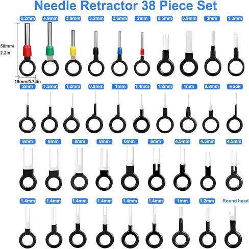 Linkstyle 40PCS Terminal Removal Tool Kit, Electrical Pin Extractor Set with Long Handles, Automotive Wiring Connector Tools in Saudi Arabia
