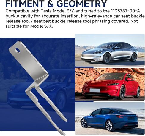 Car Seat Buckle Release Aid, Compatible with Tesla Model 3/Y, 1133787-00-A Key Seat Belt Unbuckle Tool, Car Seat Opener - Upgraded Version in Saudi Arabia