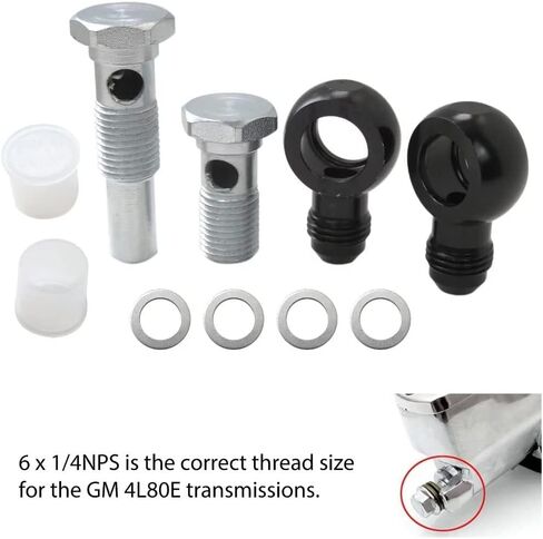 Transmission Oil 6AN x 1/4NPSM 4L80E 90 Degree Banjo Fittings for G M 4L80E in Saudi Arabia