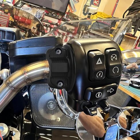 HDBUBALUS Motorcycle Handlebar Brake Clutch Perch Clamp Compatible with Harley Sportster 2004-2022 Dyna 2002-2017 Softail Touring 2008-2025 (Black) in Saudi Arabia