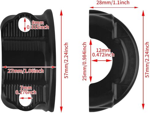 HDBUBALUS Motorcycle Handlebar Brake Clutch Perch Clamp Compatible with Harley Sportster 2004-2022 Dyna 2002-2017 Softail Touring 2008-2025 (Black) in Saudi Arabia