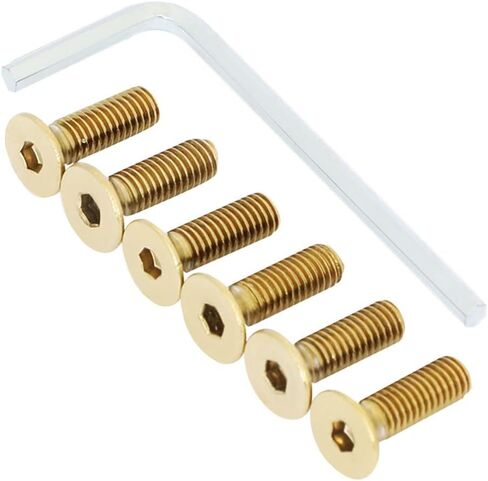 NRG Innovations NRG-SWS-100CG Steel Anodized Chrome Gold Flat Head/Conical Seat Steering Wheel Screw in Saudi Arabia
