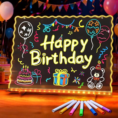 Ammonite Lumiboard LED Drawing Board, Battery Powered Doodle Board with Multiple Color Options, Lightweight Travel Art Kit for On-The-Go Creative Fun and Entertainment, Great Gift in Kuwait