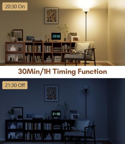 luckystyle Torchiere Floor Lamp,1200LM Dimmable Standing Lamps with Remote and Foot Switch,Custom Color Temperature Super Bright Tall Lamp for Living Room Bedroom Office,Floor Light with 12W LED Bulb in Kuwait