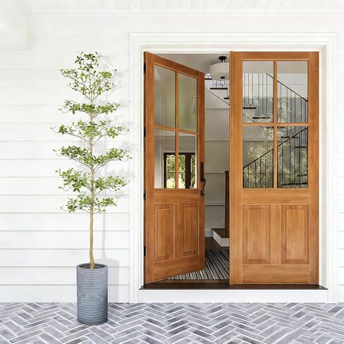 شجرة زيتون سوداء بطول 7 أقدام - شجرة زيتون سوداء صناعية مع جذع طبيعي وأوراق واقعية - أشجار سيدة مظللة صناعية واقعية لديكور المنزل والمكتب الحديث in Kuwait