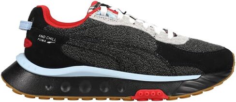 PUMA Kids Boys Wild Rider & Chill Lace Up Sneakers Shoes Casual - Black in Saudi Arabia