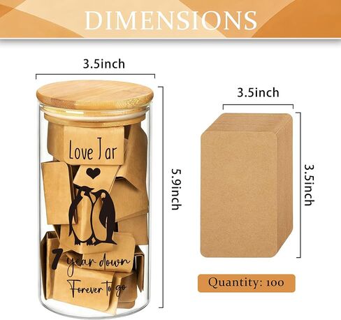 100 Blank Love Notes Memory Jar, 1 Year Anniversary Birthday Gifts for Boyfriend Girlfriend Husband Wife, Romantic Couple Gifts Love You Because Jar for Engagement Bridal Wedding Registry in Saudi Arabia