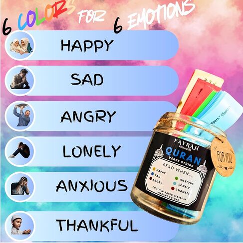 Quran Verses Jar, Daily Spiritual Upliftment for Emotions and Reflection, Meaningful Islamic Gift for Men, Women, Friends, Quran English Verses, Decor, Eid, Ramadan Gift, Affirmations, Prayer Jar in Saudi Arabia