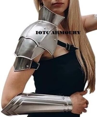 درع سيدة العصور الوسطى بذراع واحد ودرع للكتف من أجل LARP، وإعادة التمثيل، ونسخة طبق الأصل من زي تنكري للحفلات الخيالية، ودرع Ren-fair للهالوين in Kuwait