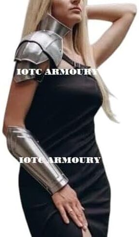 درع سيدة العصور الوسطى بذراع واحد ودرع للكتف من أجل LARP، وإعادة التمثيل، ونسخة طبق الأصل من زي تنكري للحفلات الخيالية، ودرع Ren-fair للهالوين in Kuwait