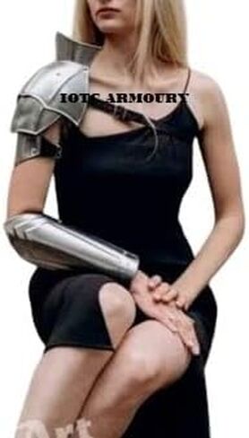 درع سيدة العصور الوسطى بذراع واحد ودرع للكتف من أجل LARP، وإعادة التمثيل، ونسخة طبق الأصل من زي تنكري للحفلات الخيالية، ودرع Ren-fair للهالوين in Kuwait