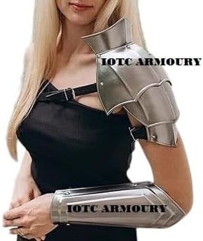 درع سيدة العصور الوسطى بذراع واحد ودرع للكتف من أجل LARP، وإعادة التمثيل، ونسخة طبق الأصل من زي تنكري للحفلات الخيالية، ودرع Ren-fair للهالوين in Kuwait