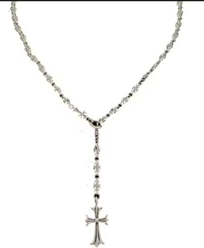 سر طول العمر اضافية طويلة للجنسين خمر القوطية الفضة لهجة قابل للتعديل تبديل الشريحة الصليب قلادة قلادة (28 "بوصة) in Saudi Arabia