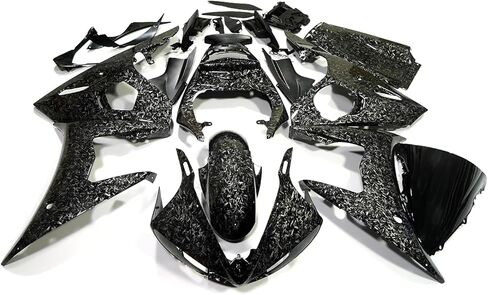 مجموعة هدايا الدراجات النارية ZXMOTO مناسبة لـ 2003 2004 Yamaha YZF R6 / R6S 2006 2007 2008 2009 حقن هيكل السيارة من البلاستيك ABS (مظهر من ألياف الكربون) in Saudi Arabia